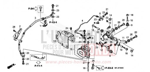 SYSTEME DE SOUPAPES ARRIERE (CBR600RA) CBR600RAB de 2011
